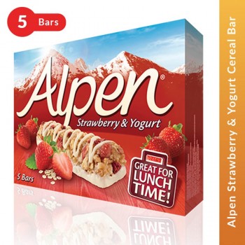 Alpen Strawberry & Yogurt Cereal Bar - 5 Bars